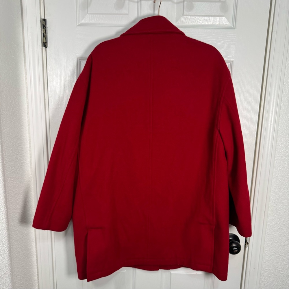 J. Crew Red Wool Blend Coat - Picture 3 of 6